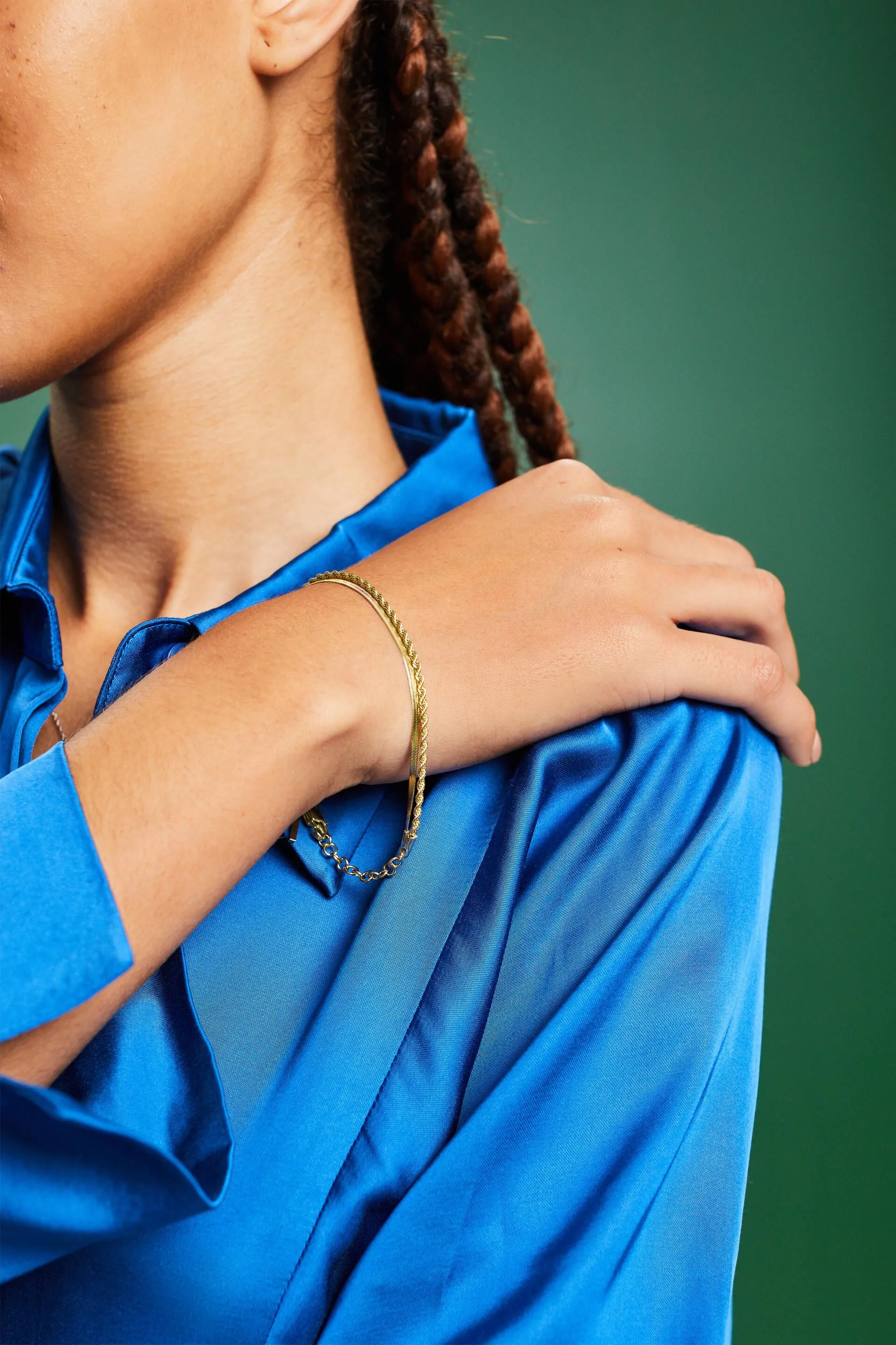 Bracciale a strati in acciaio inossidabile