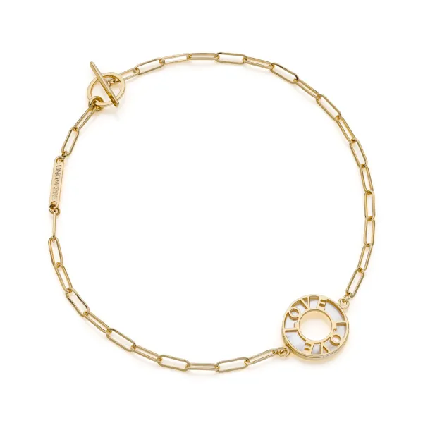 Bracciale in oro con scritta LOVE