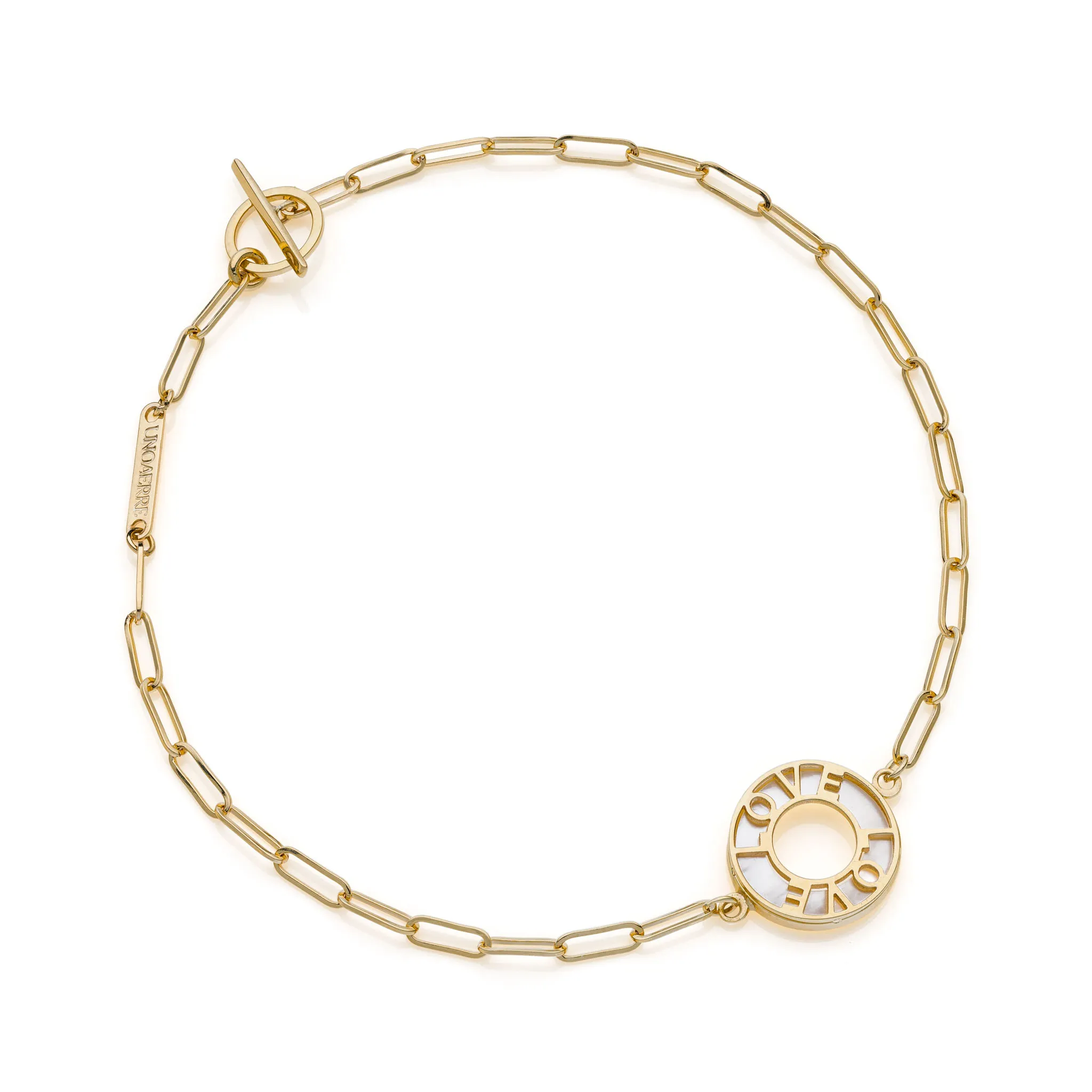 Bracciale in oro con scritta LOVE