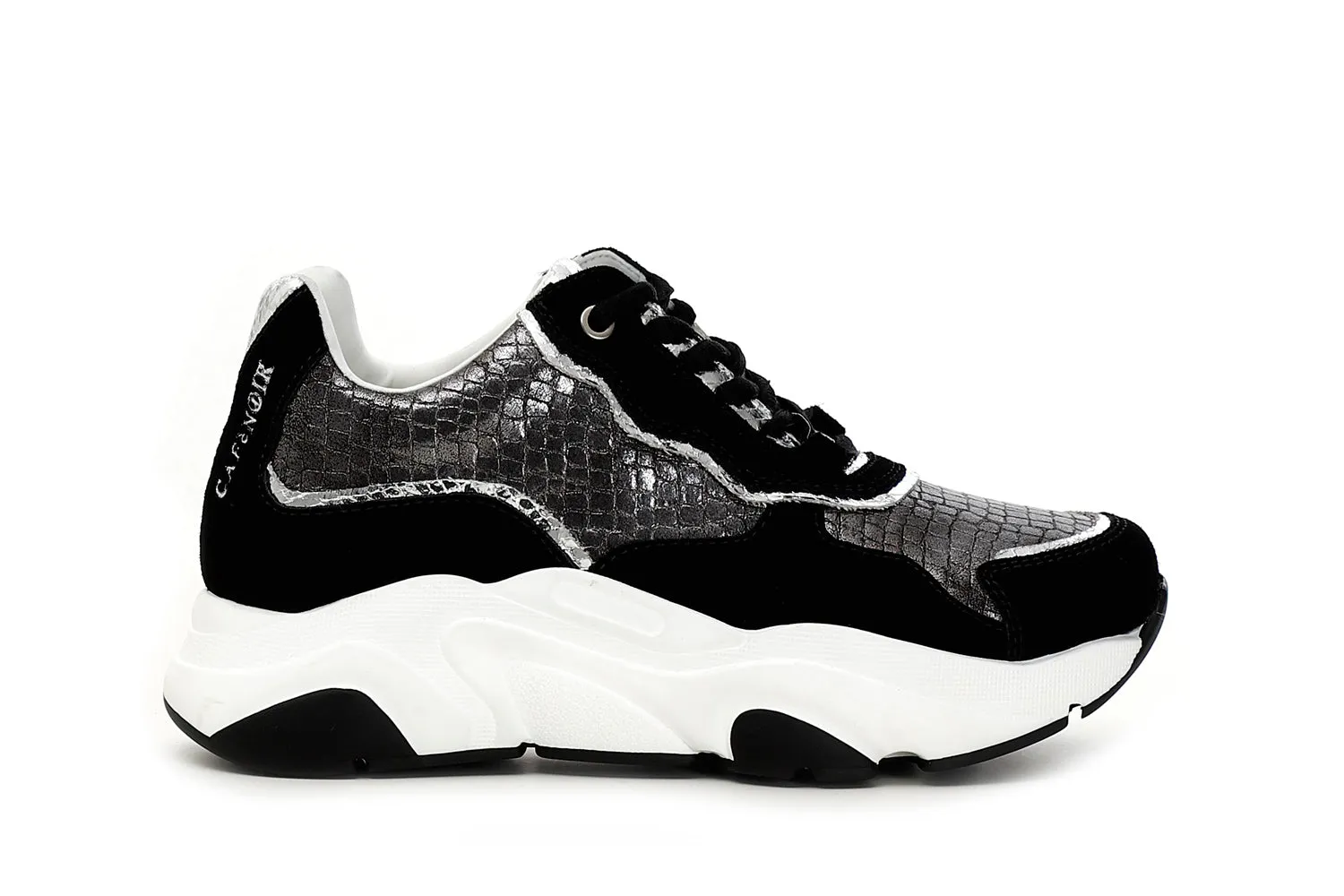 CafèNoir donna sneakers in crosta e stampa cocco