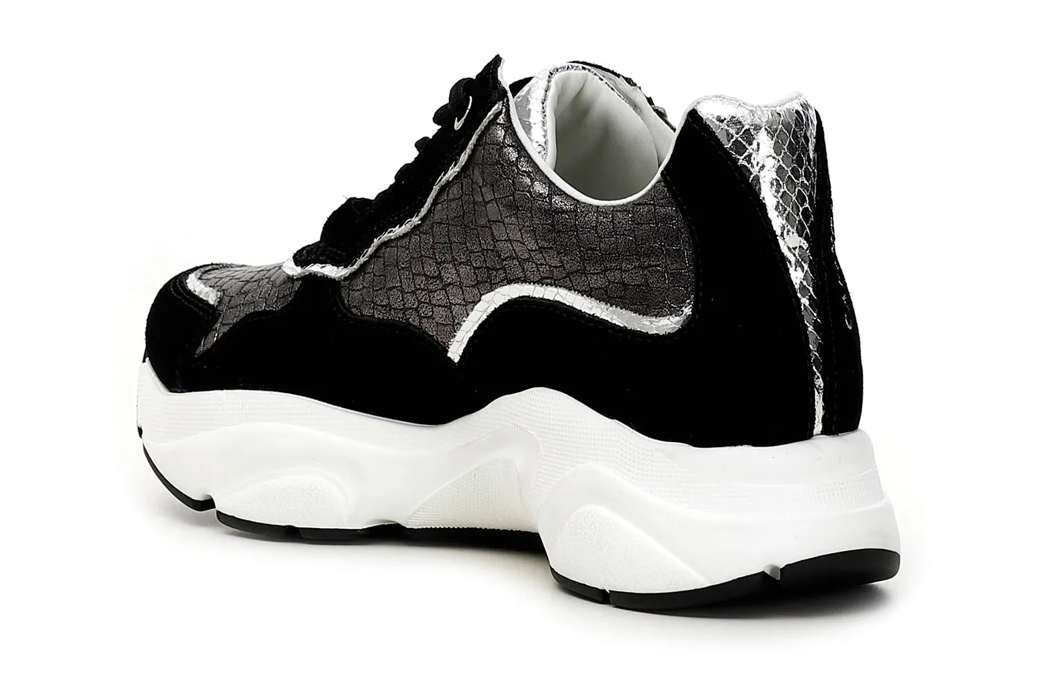 CafèNoir donna sneakers in crosta e stampa cocco