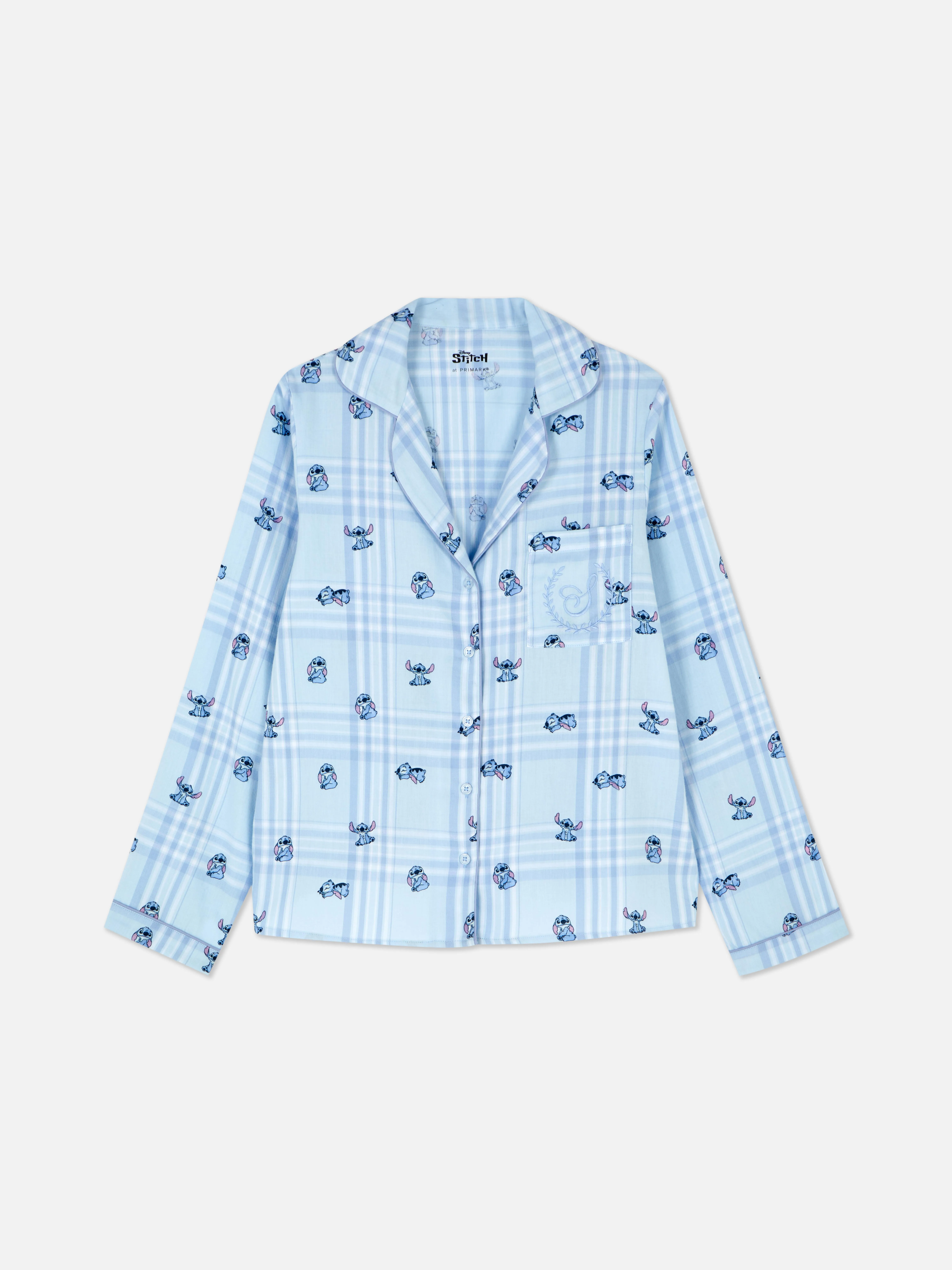 Camicia del pigiama in flanella Stitch Disney