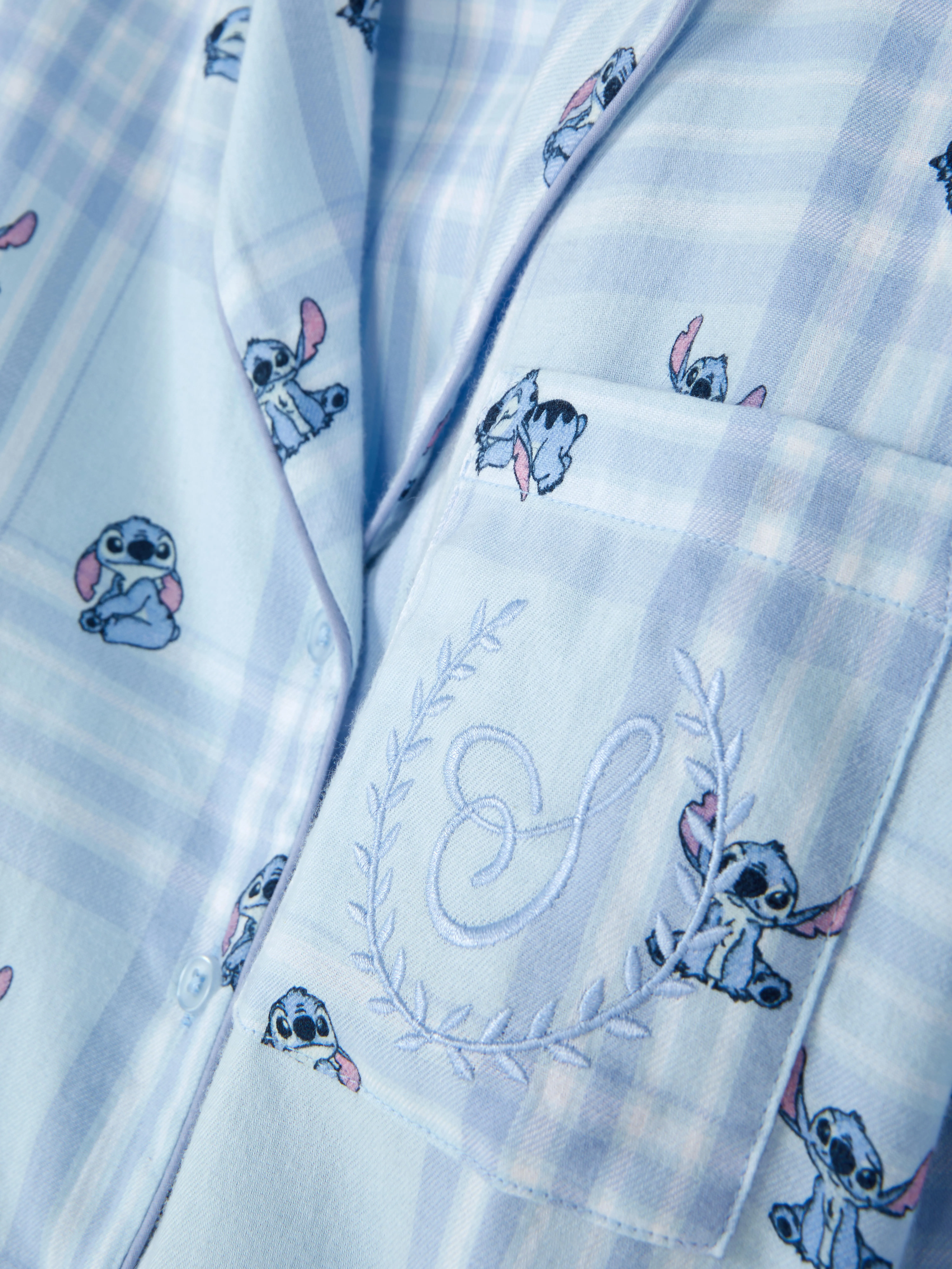 Camicia del pigiama in flanella Stitch Disney