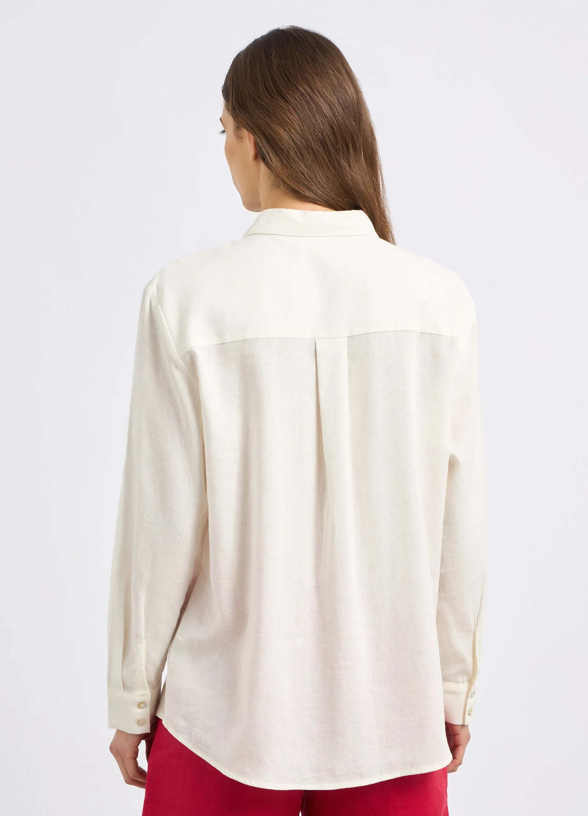 Camicia in misto lino donna