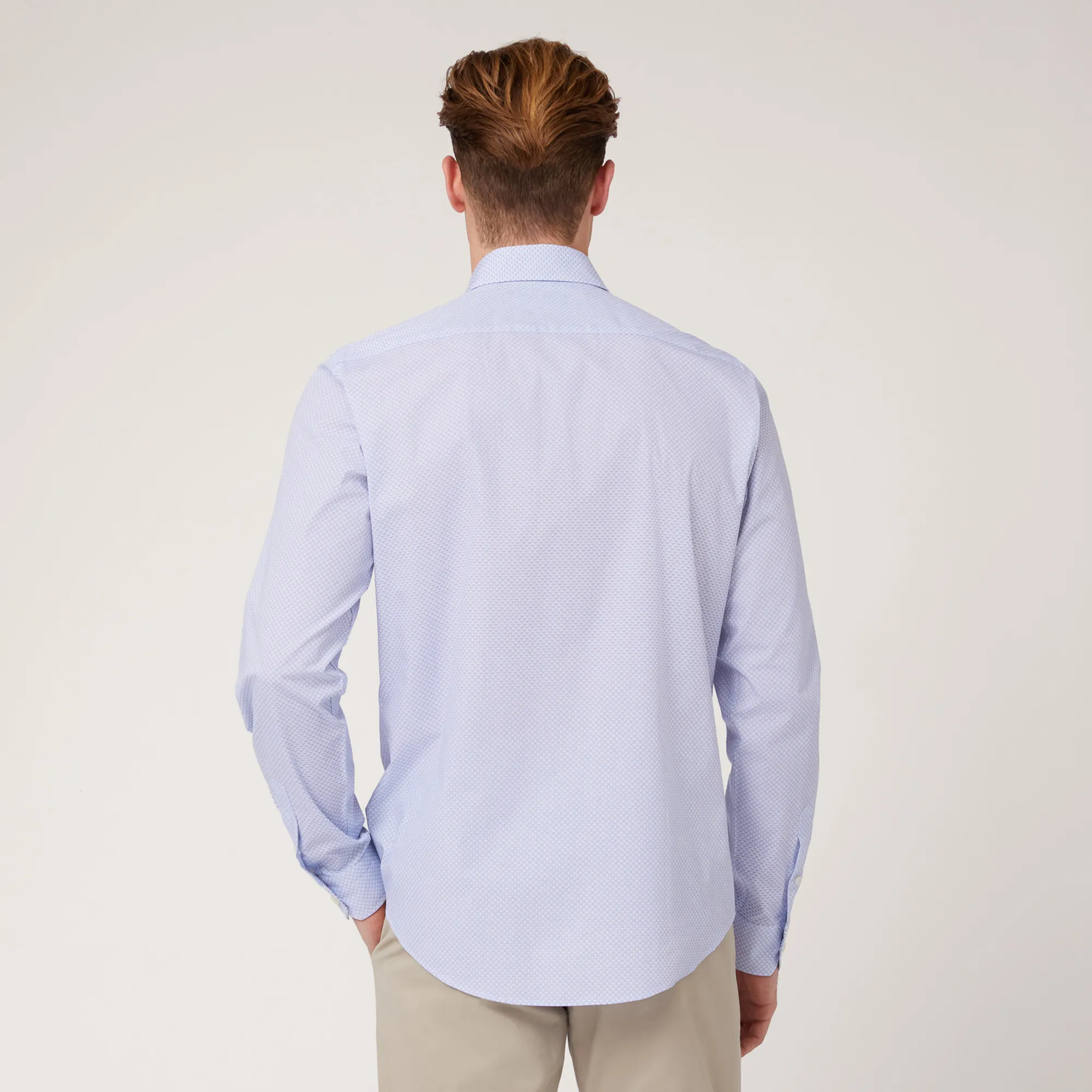 Camicia Narrow Micro Motivo in Blu: Nuovi arrivi Di Lusso | Harmont & Blaine®