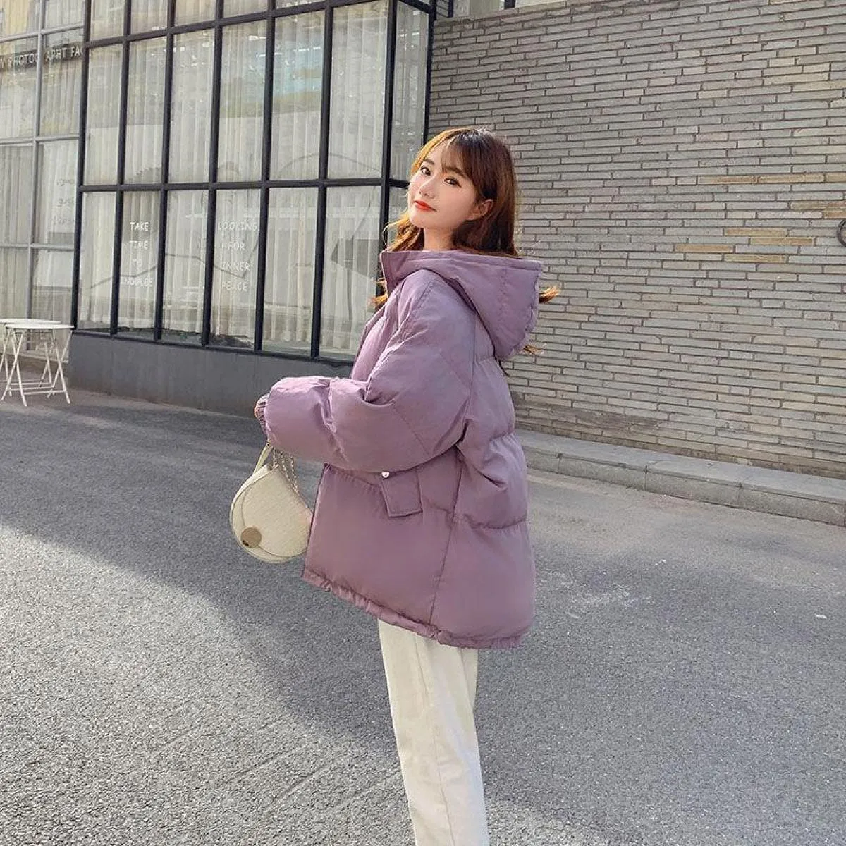 Cappotto autunnale in cotone Parka femminile 2023 Parka con cappuccio allentato casual autunno inverno