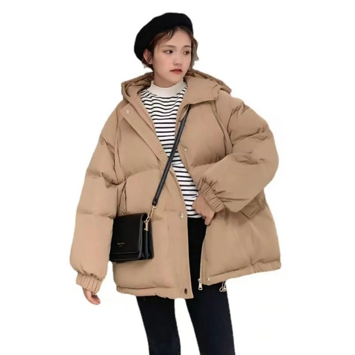 Cappotto autunnale in cotone Parka femminile 2023 Parka con cappuccio allentato casual autunno inverno