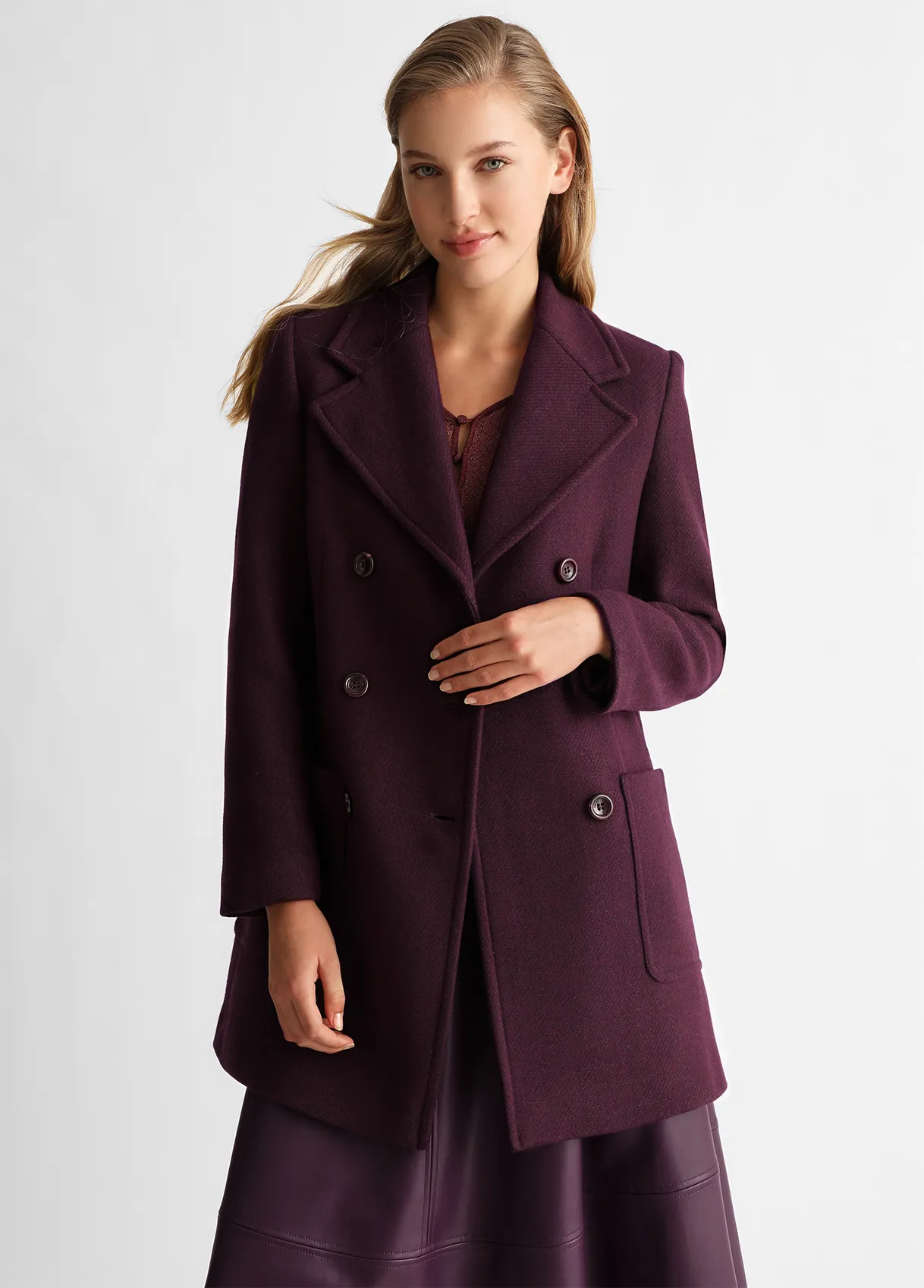 CAPPOTTO DOPPIOPETTO IN MISTO LANA LIU-JO