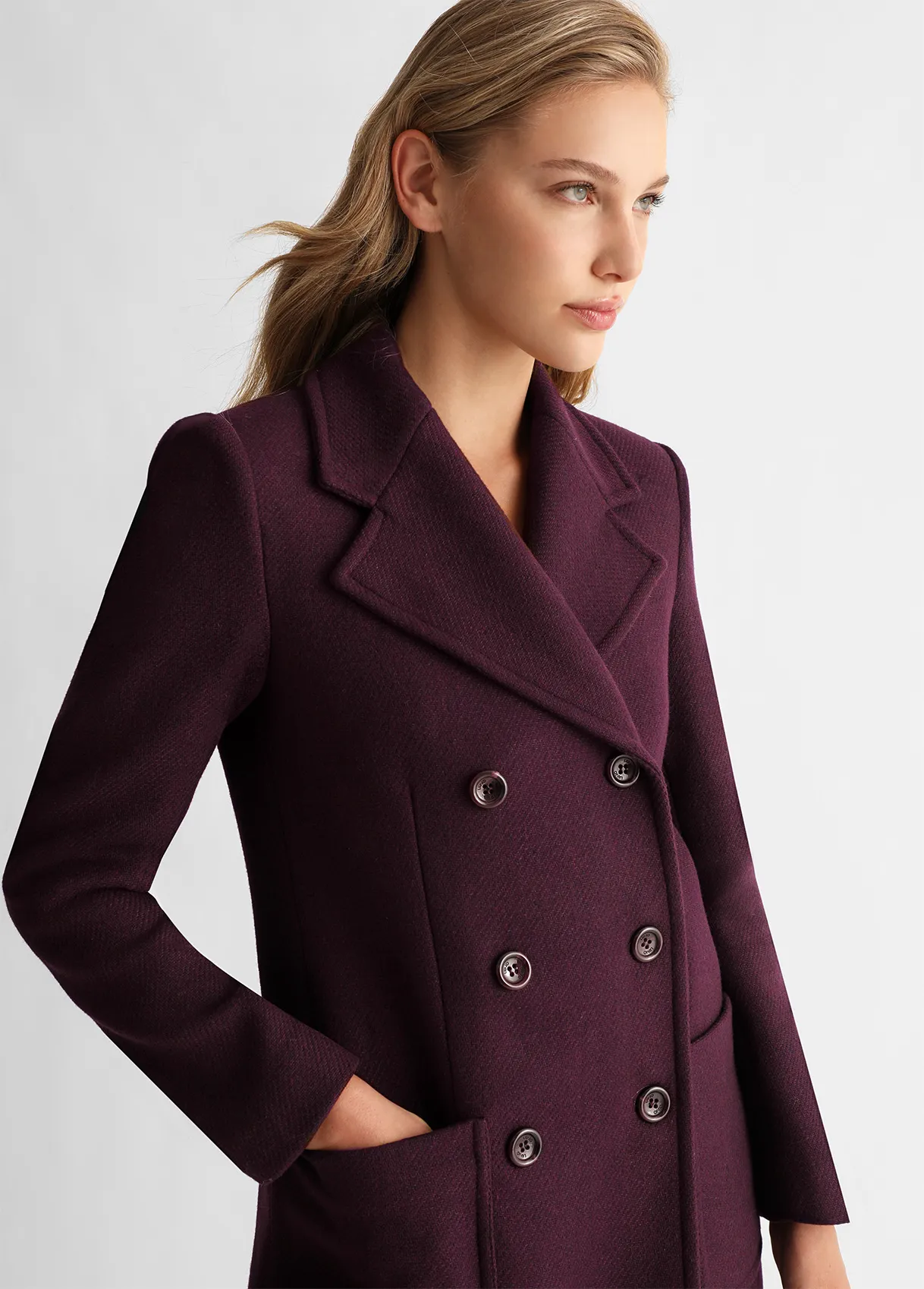 CAPPOTTO DOPPIOPETTO IN MISTO LANA LIU-JO