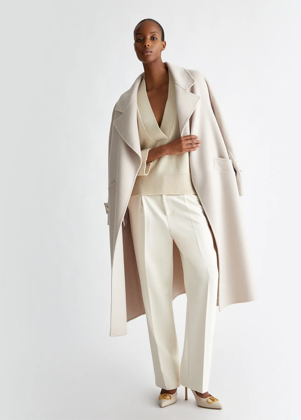 CAPPOTTO IN MISTO LANA CON CINTURA LIU-JO