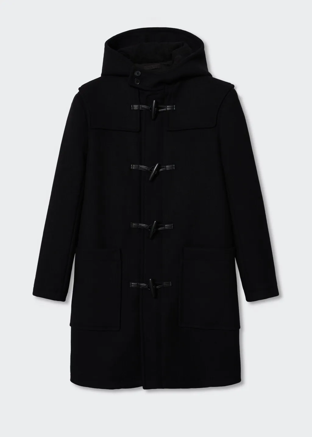 Cappotto lana riciclata cappuccio
