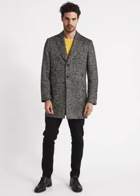 Cappotto monopetto in tweed