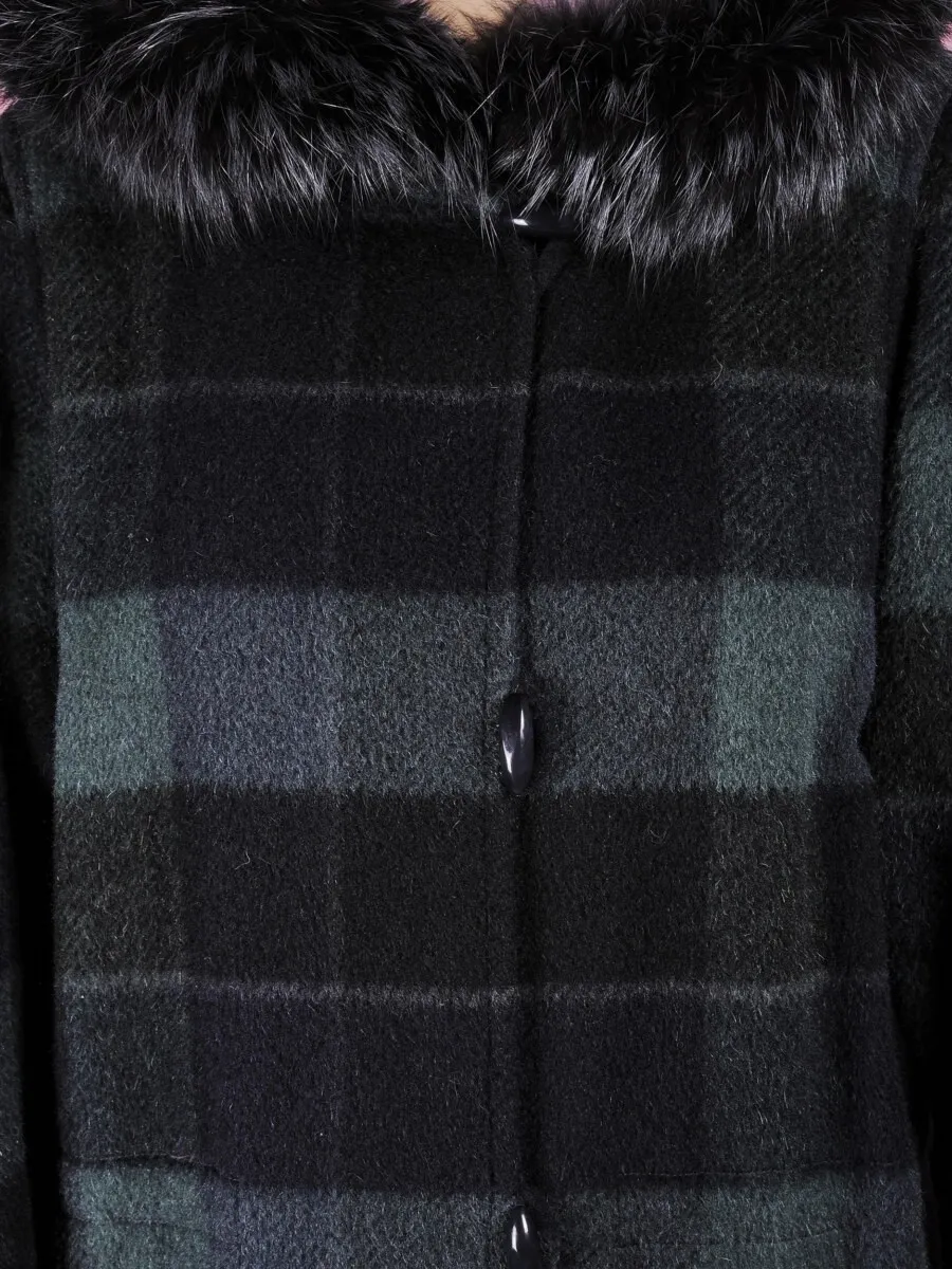 Cappotto scozzese con cappuccio