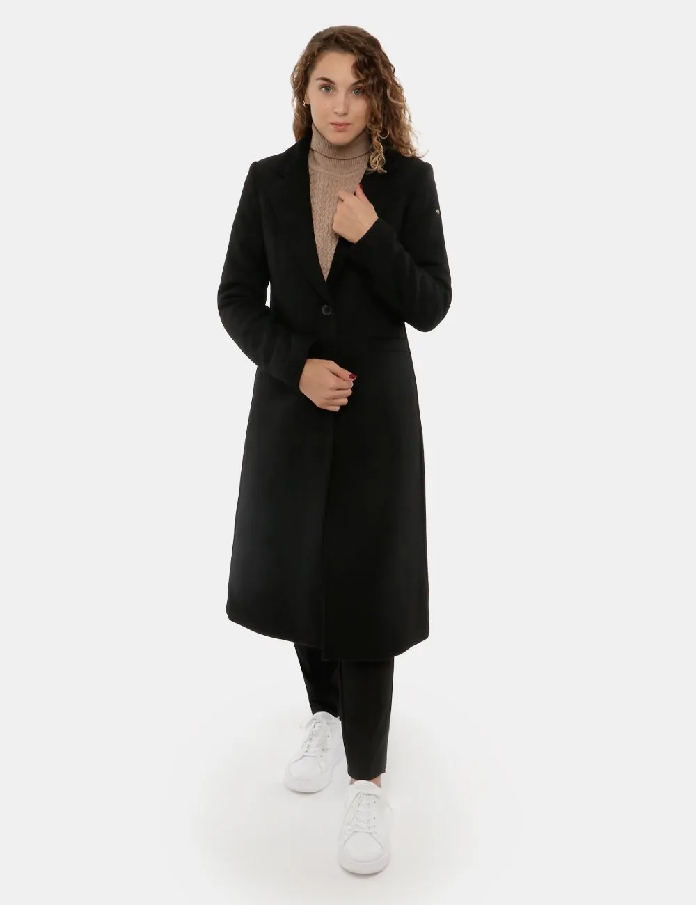Cappotto Yes Zee lungo in misto lana