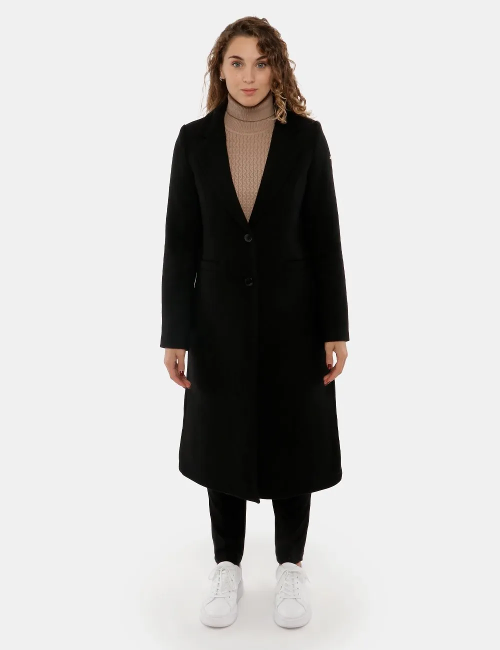 Cappotto Yes Zee lungo in misto lana