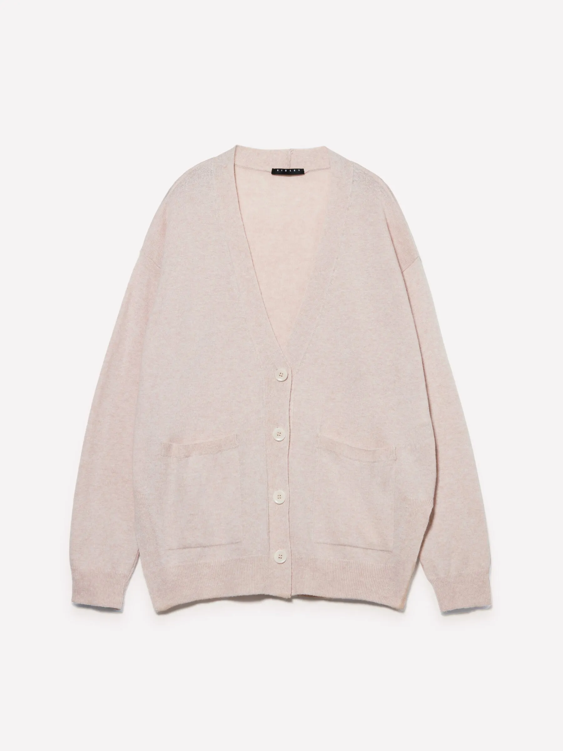 Cardigan beige con spacchi