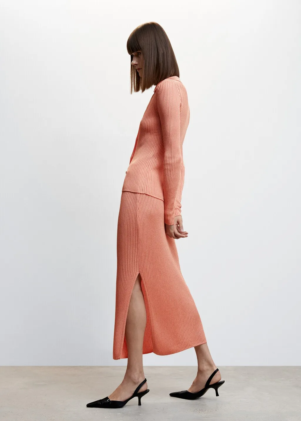Cardigan collo polo