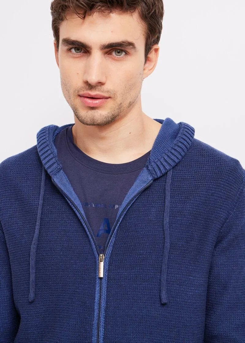 Cardigan con cappuccio e zip