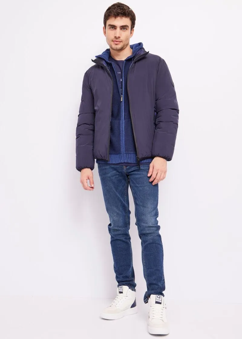 Cardigan con cappuccio e zip