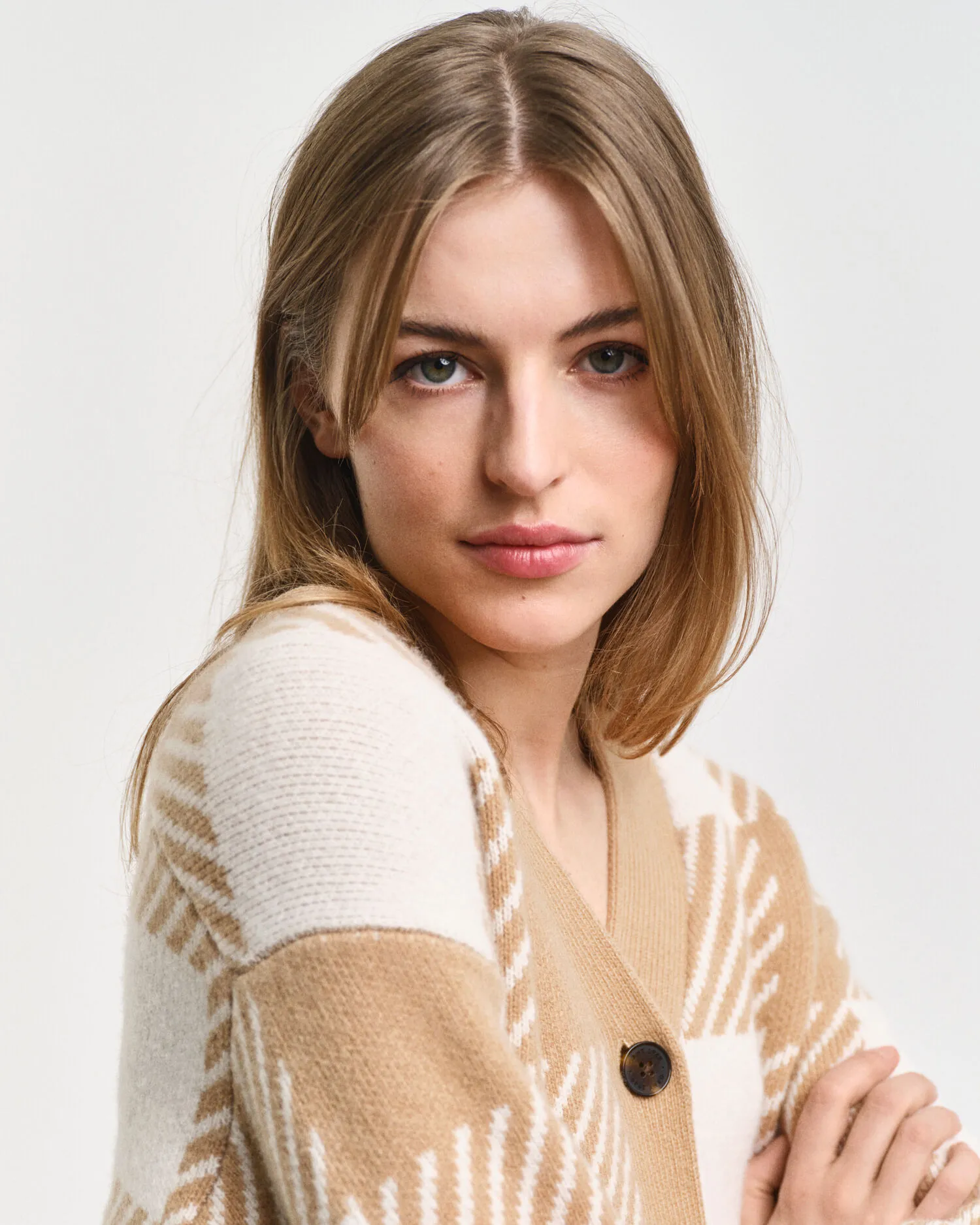 Cardigan con scollo a V Buffalo Checked    