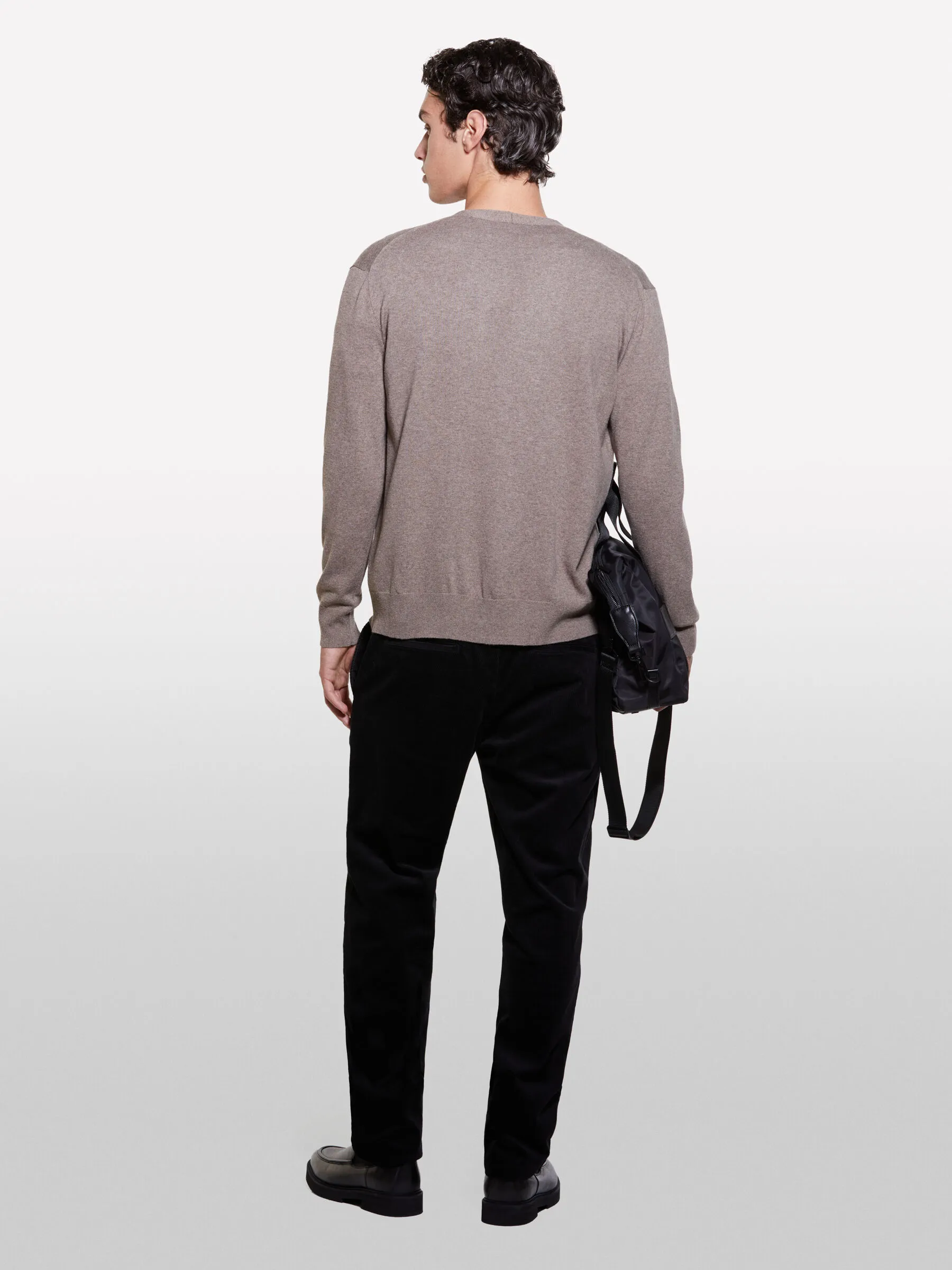 Cardigan marrone in maglia