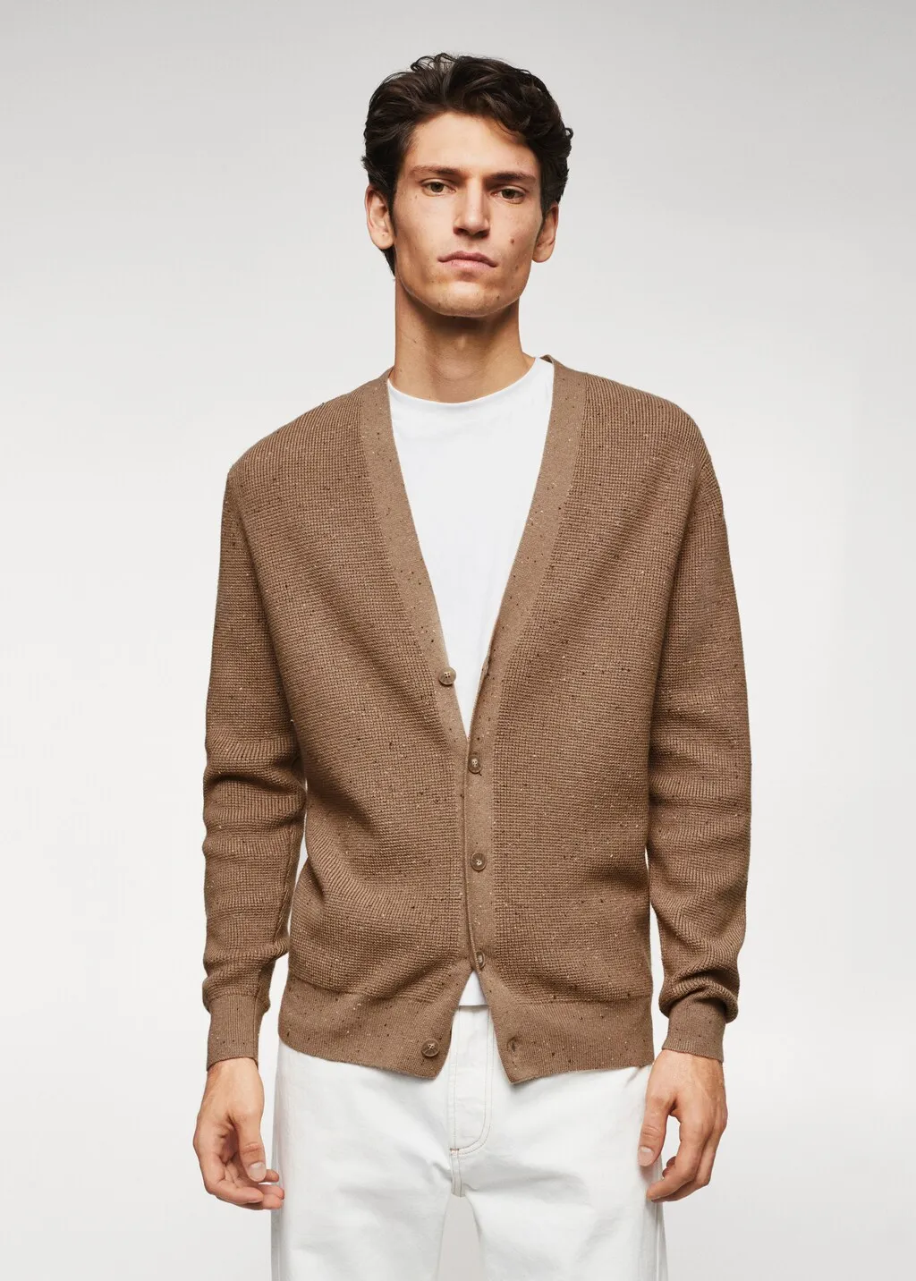 Cardigan melangiato strutturato