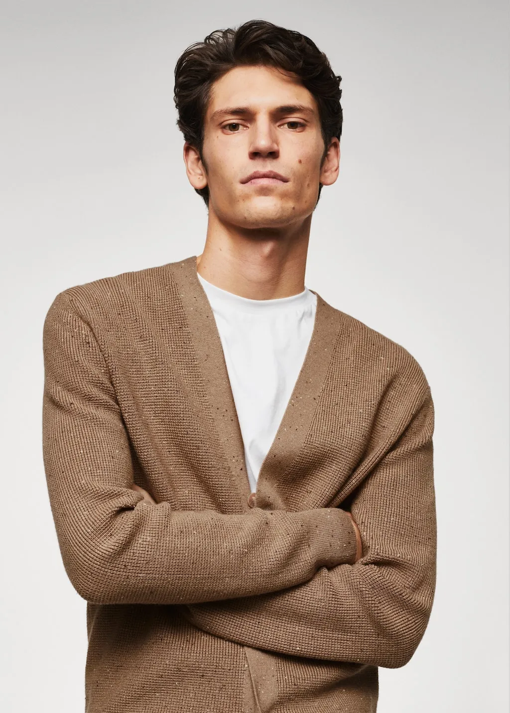 Cardigan melangiato strutturato