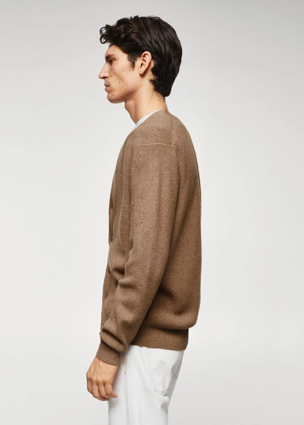 Cardigan melangiato strutturato