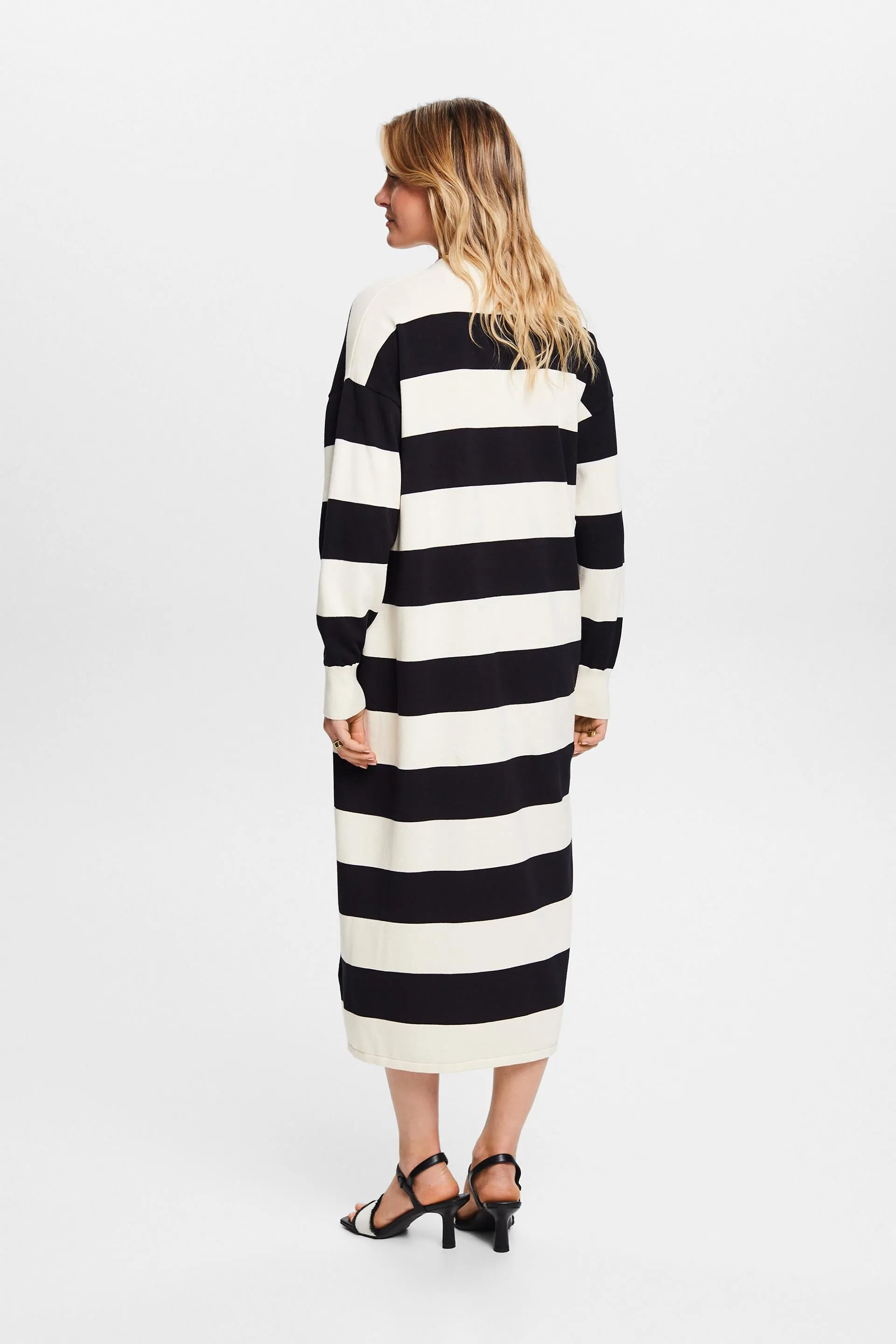 Cardigan midi a righe