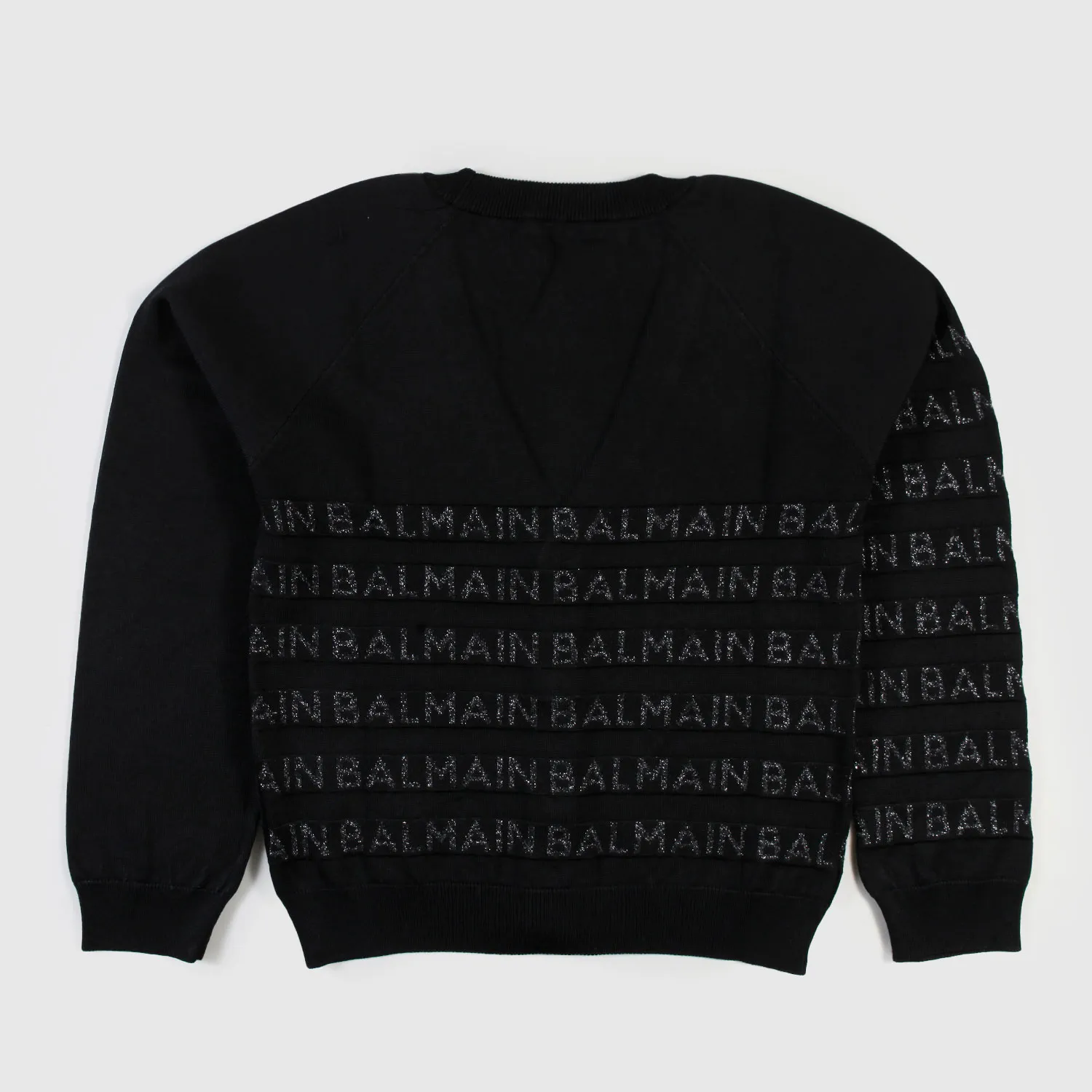 Cardigan Nero Con Dettagli Argento Ragazza