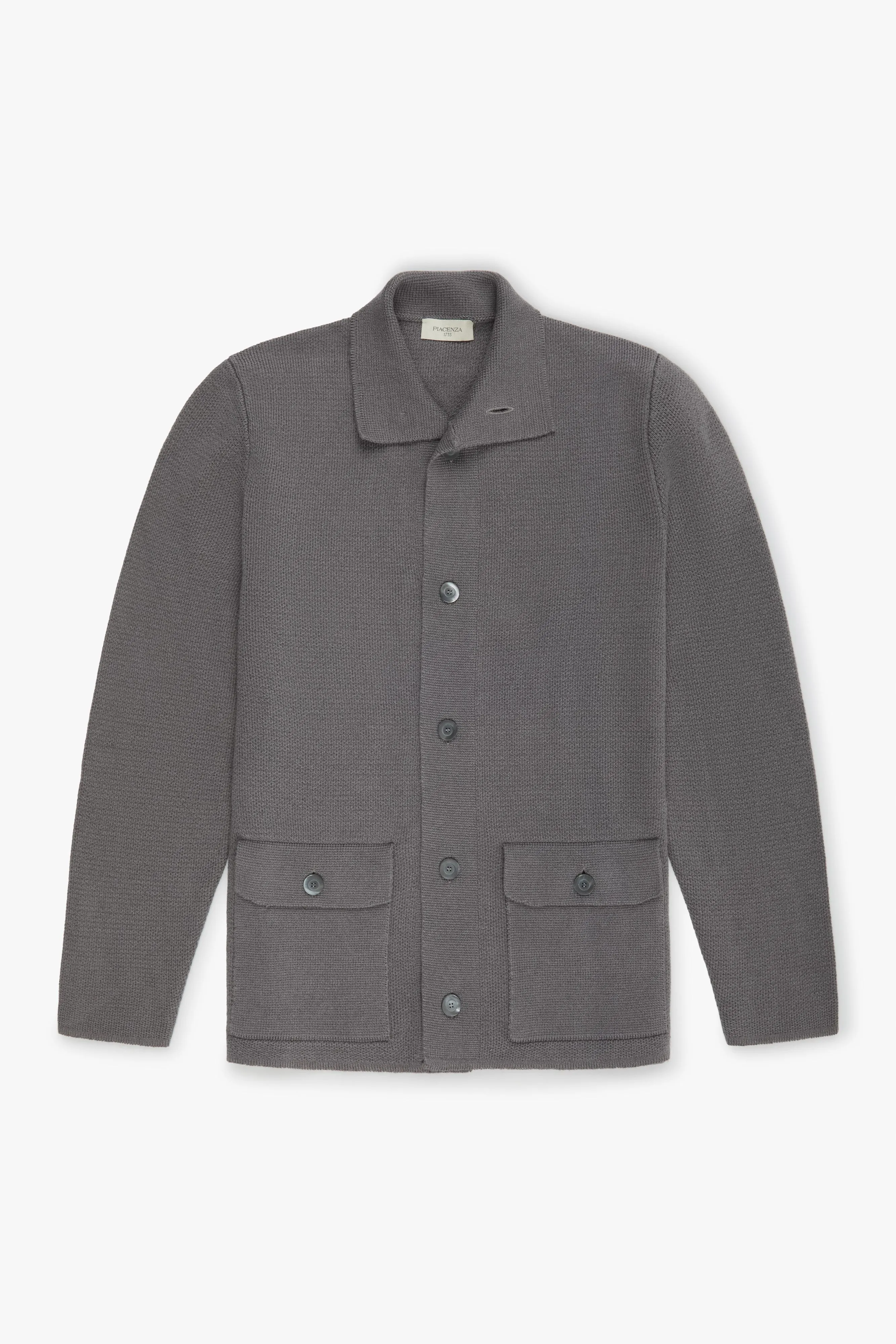 Cardigan/Camicia con bottoni grigio scuro