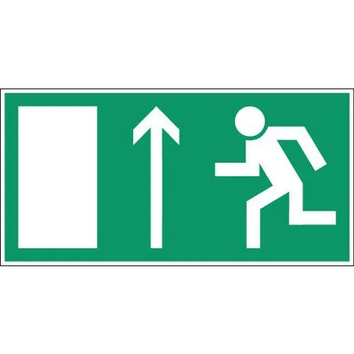 Cartello di evacuazione-emergenza - Uscita di sicurezza in alto a sinistra - Rigido