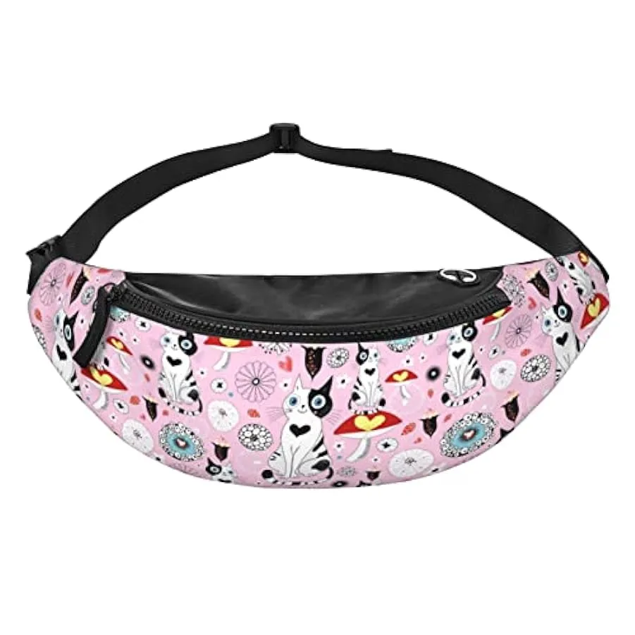 Cartoon Cute Cat Marsupi Borse Uomo e Donna Borsa sportiva con cintura regolabile per sport all’aria aperta, viaggi e ciclismo Z