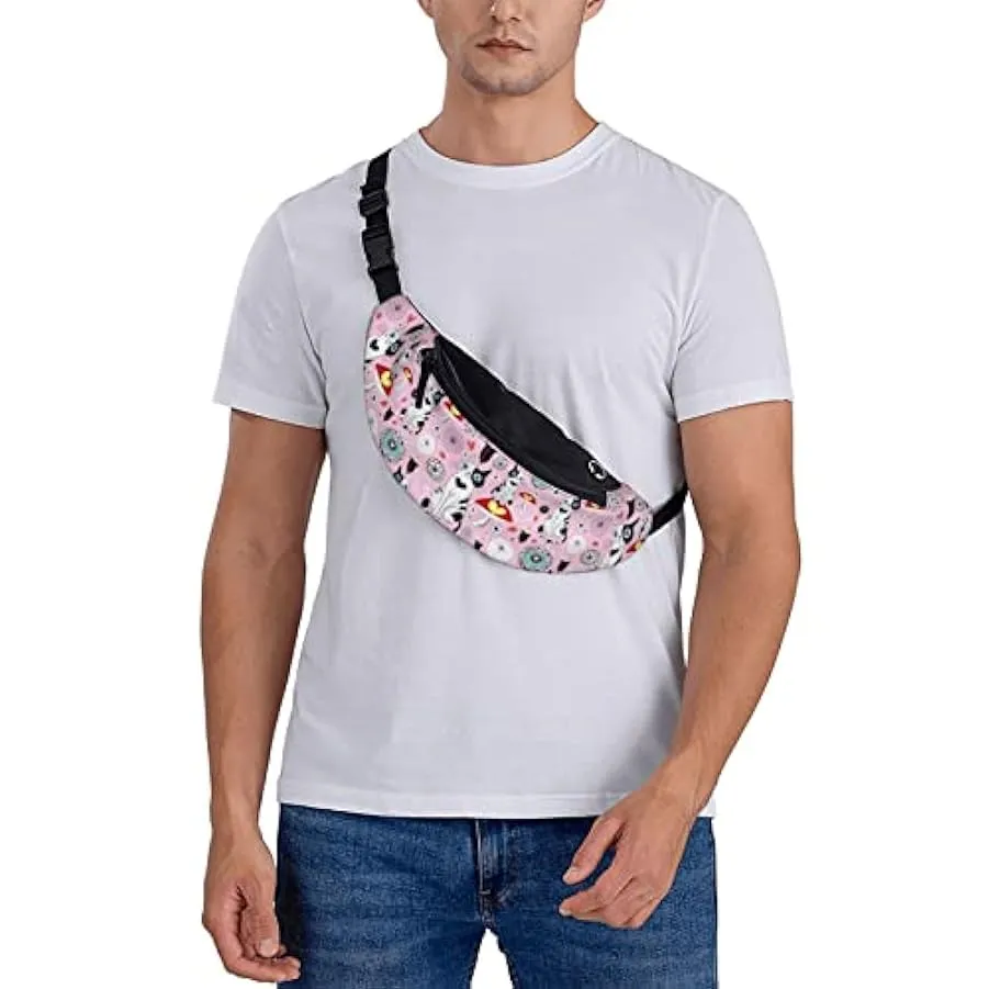 Cartoon Cute Cat Marsupi Borse Uomo e Donna Borsa sportiva con cintura regolabile per sport all’aria aperta, viaggi e ciclismo Z