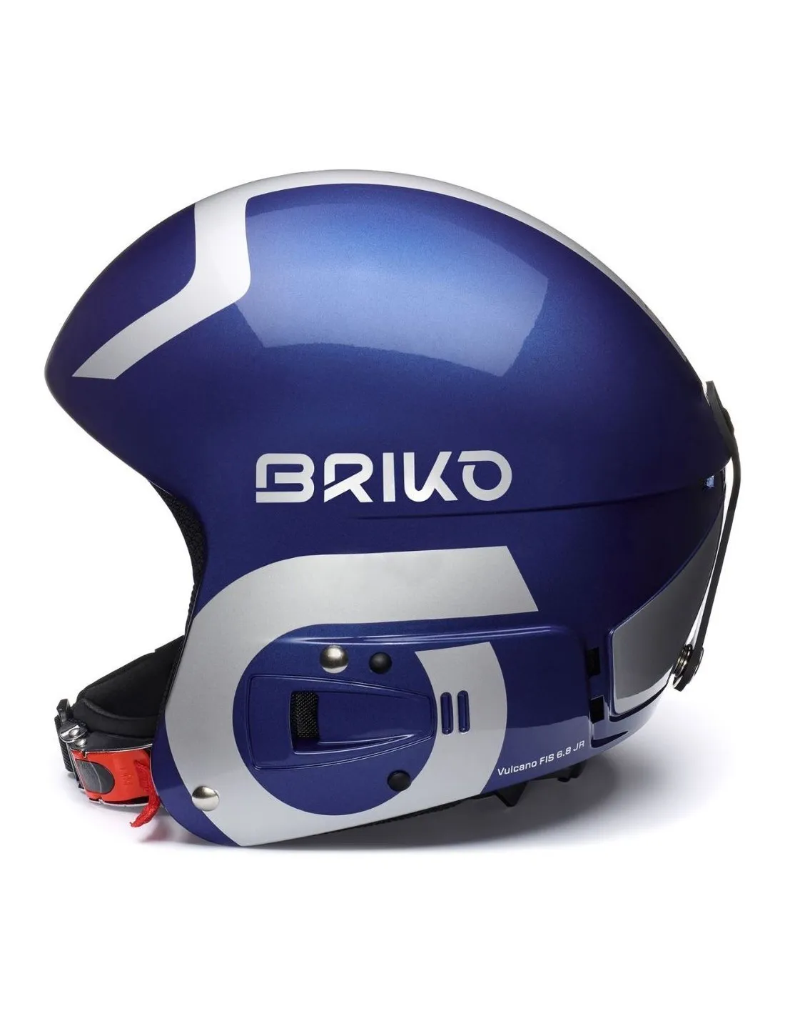Casco da sci Briko Vulcano Fis 6.8 Jr blu metallizzato lucido