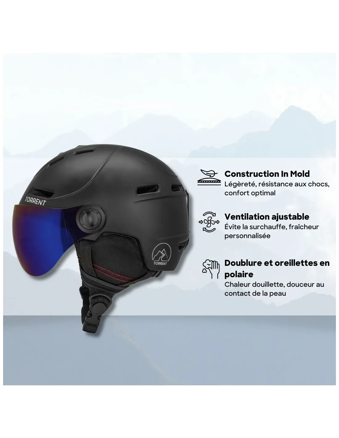 Casco da sci Torrent SP-S658V Nero