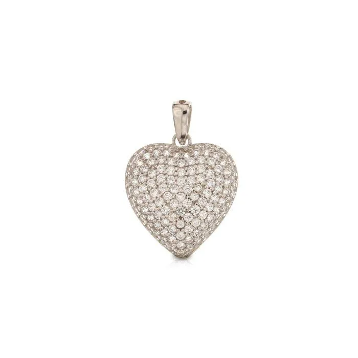 Ciondolo Cuore Oro Bianco