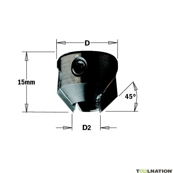 CMT 316.070.12 Svasatura a scorrimento 16 mm D2: 7 mm a sinistra
