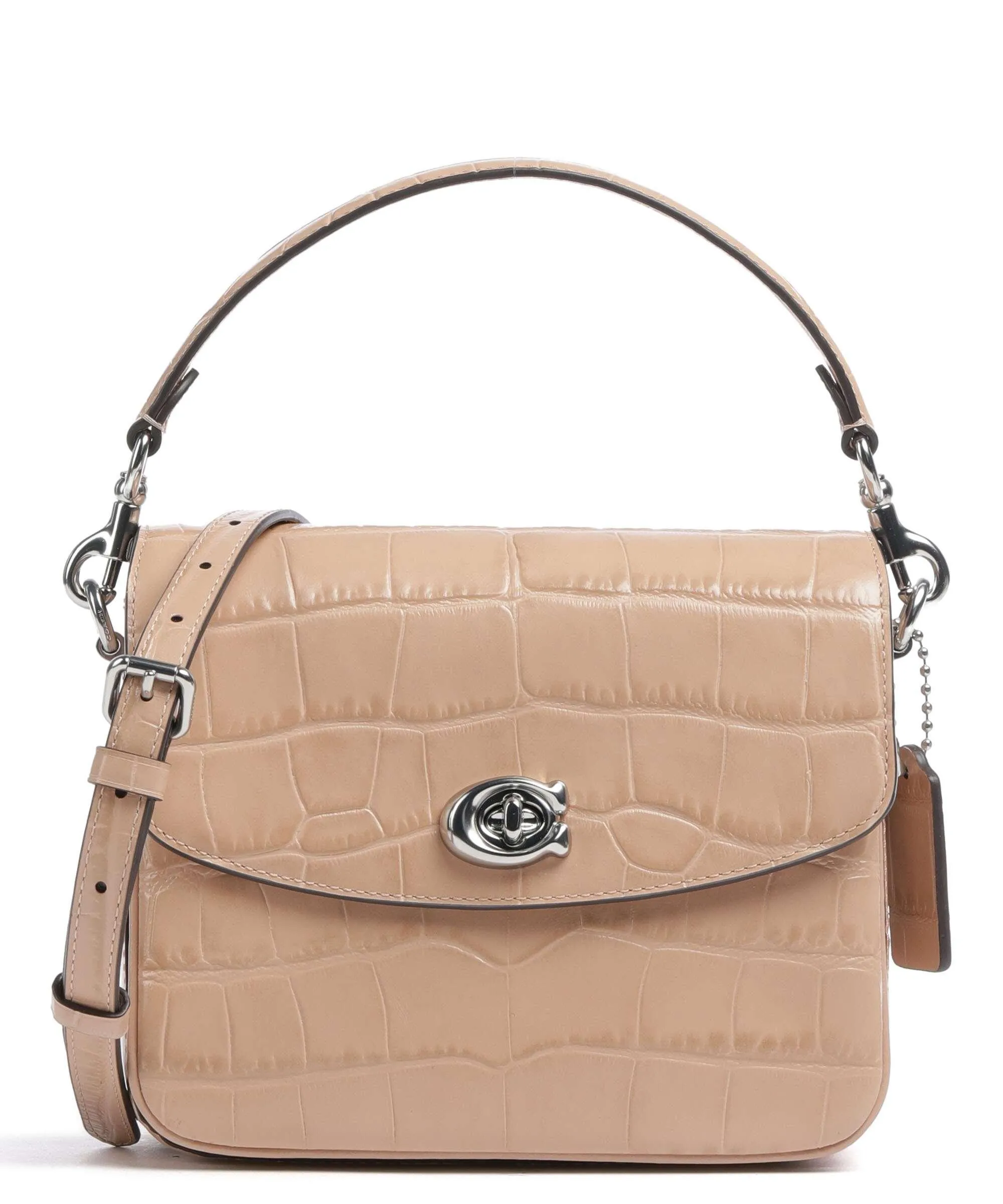  Coach Cassie 19 Borsa a mano pelle in rilievo marrone chiaro  