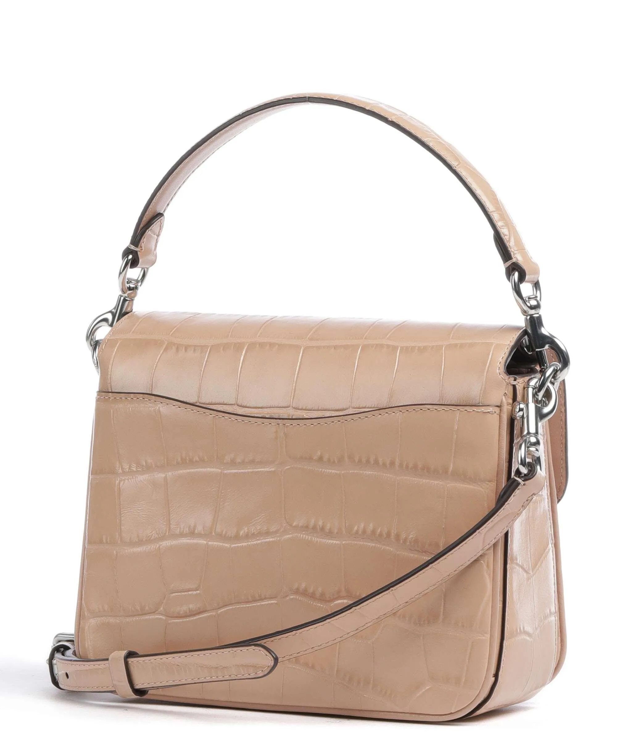  Coach Cassie 19 Borsa a mano pelle in rilievo marrone chiaro  