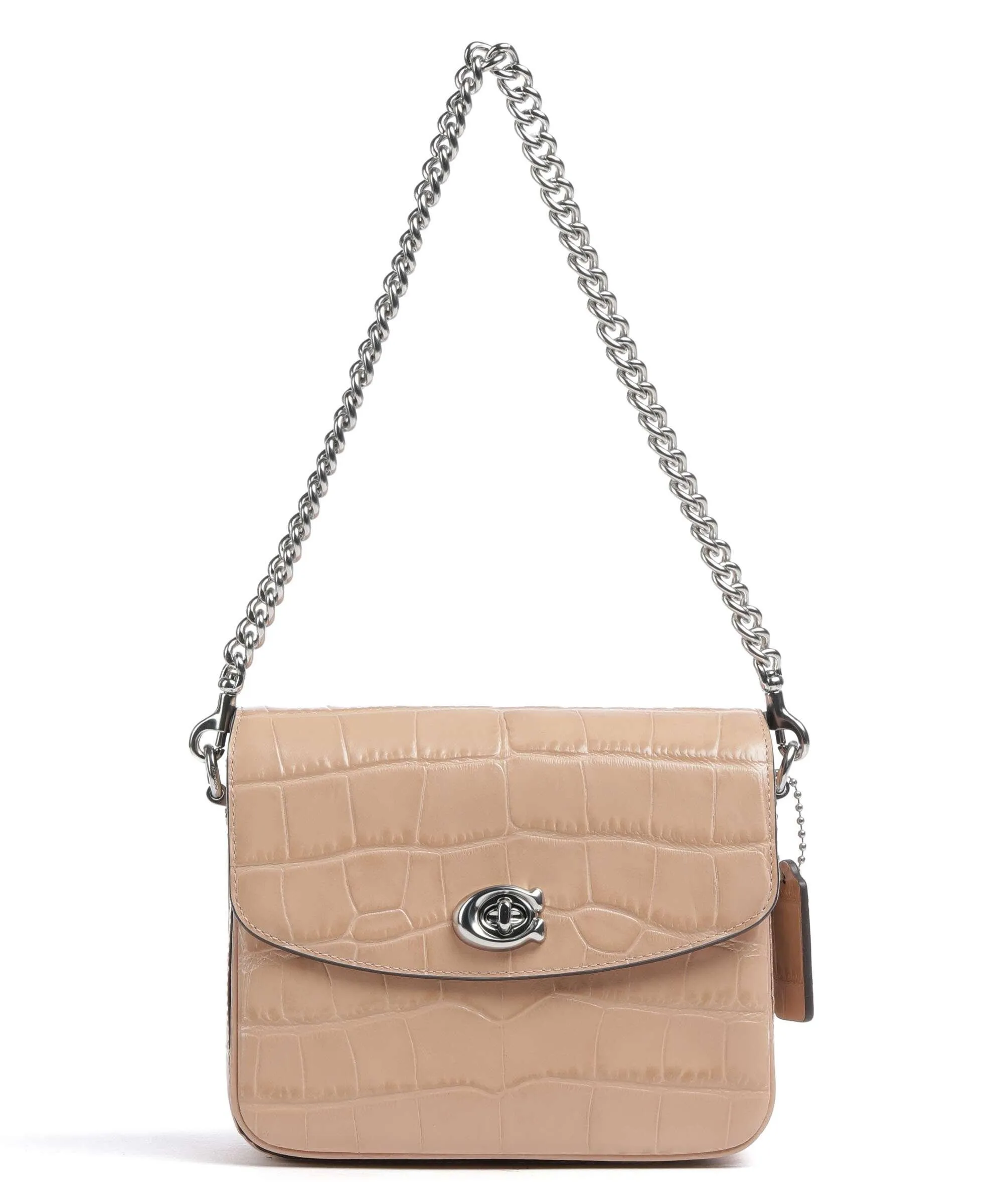  Coach Cassie 19 Borsa a mano pelle in rilievo marrone chiaro  