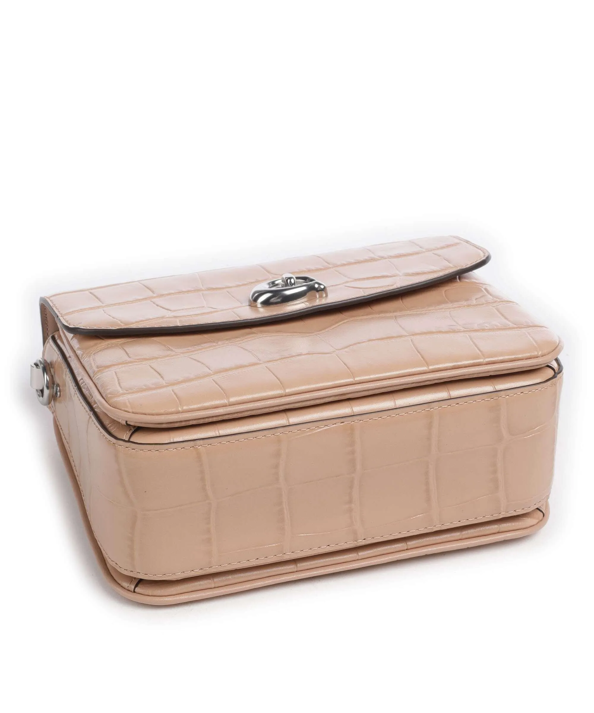  Coach Cassie 19 Borsa a mano pelle in rilievo marrone chiaro  