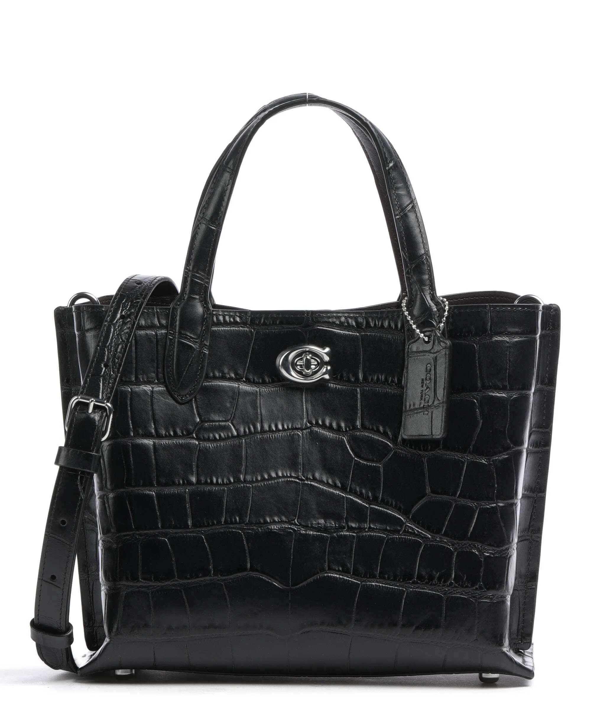  Coach Willow Borsa a mano pelle in rilievo nero  
