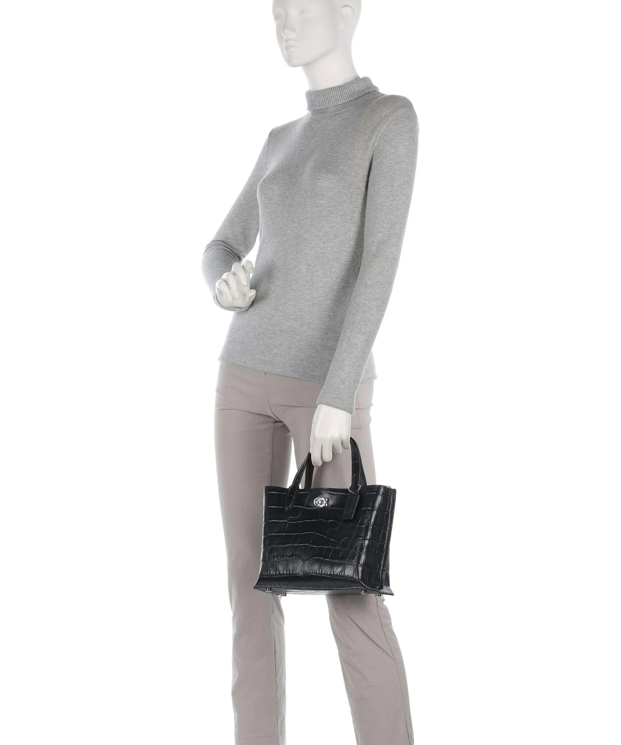  Coach Willow Borsa a mano pelle in rilievo nero  