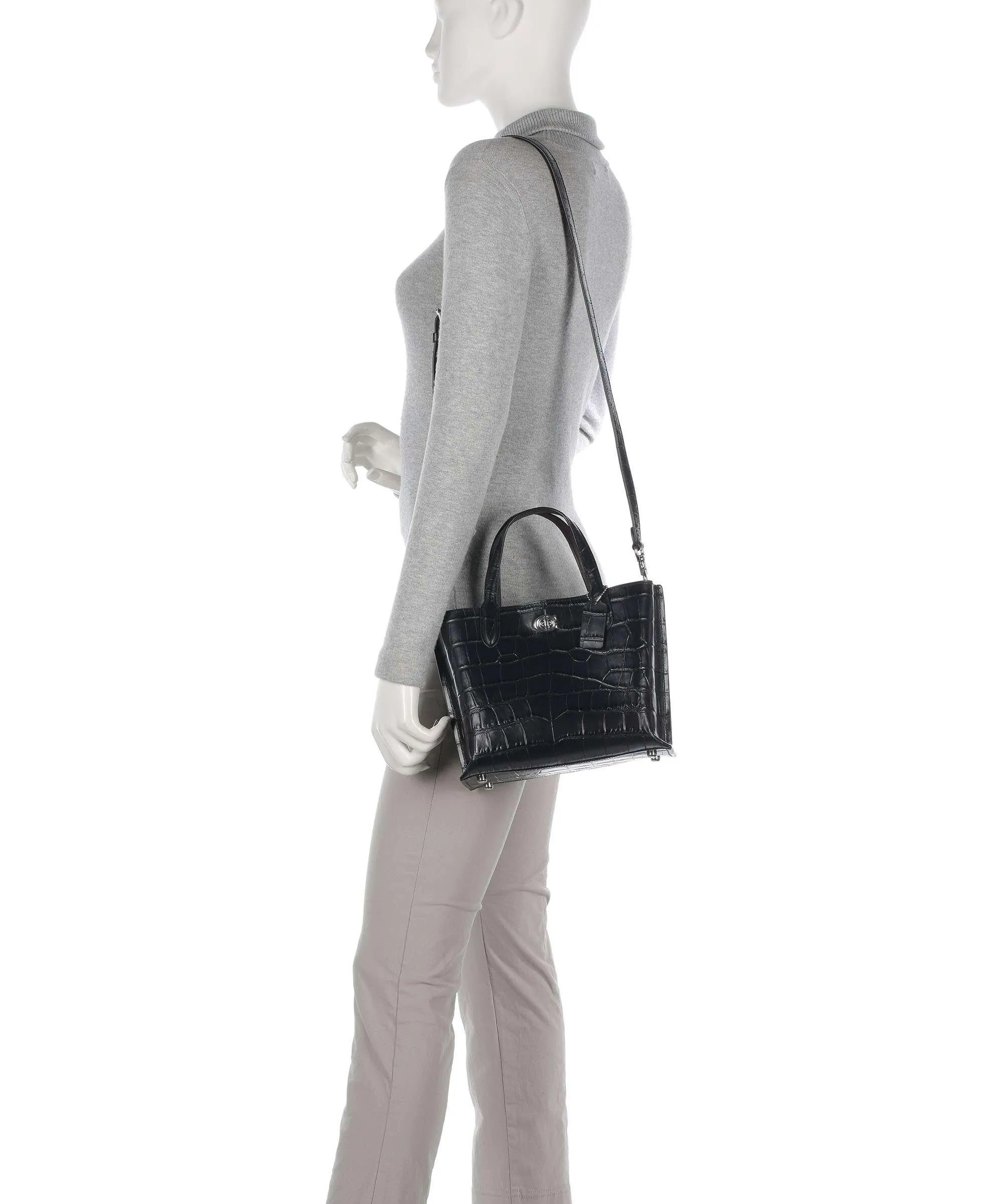  Coach Willow Borsa a mano pelle in rilievo nero  
