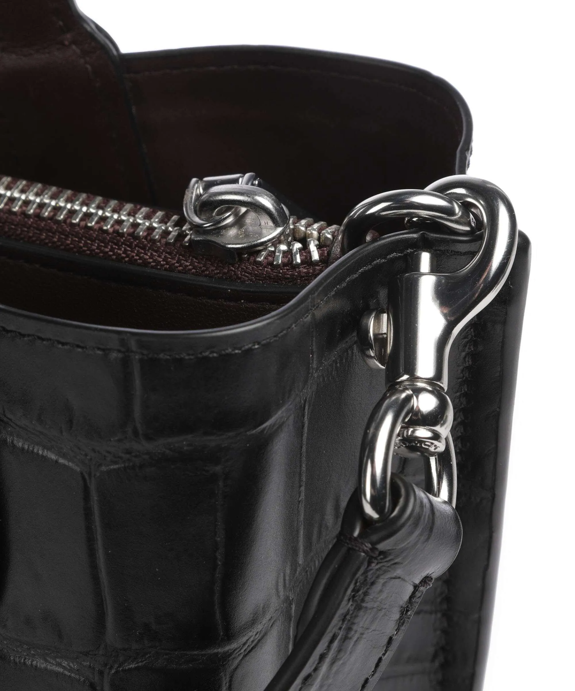  Coach Willow Borsa a mano pelle in rilievo nero  