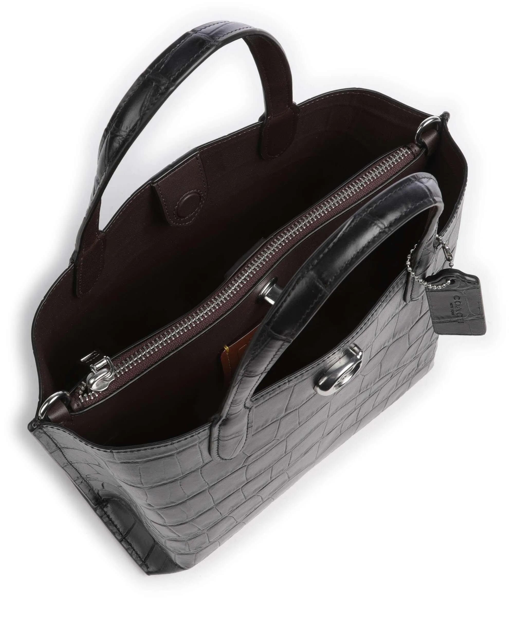  Coach Willow Borsa a mano pelle in rilievo nero  