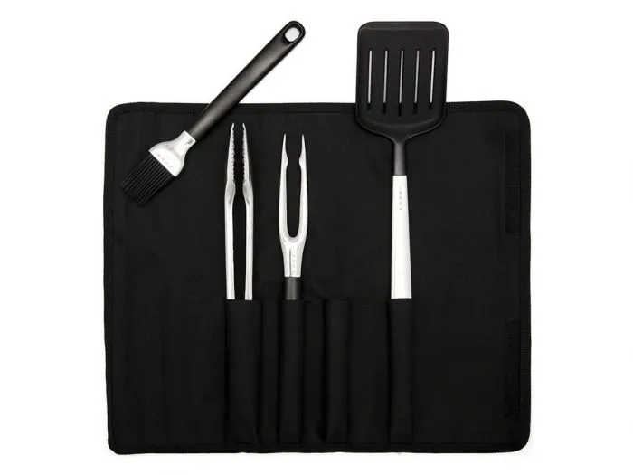COBB set di 4 attrezzi per barbecue con custodia