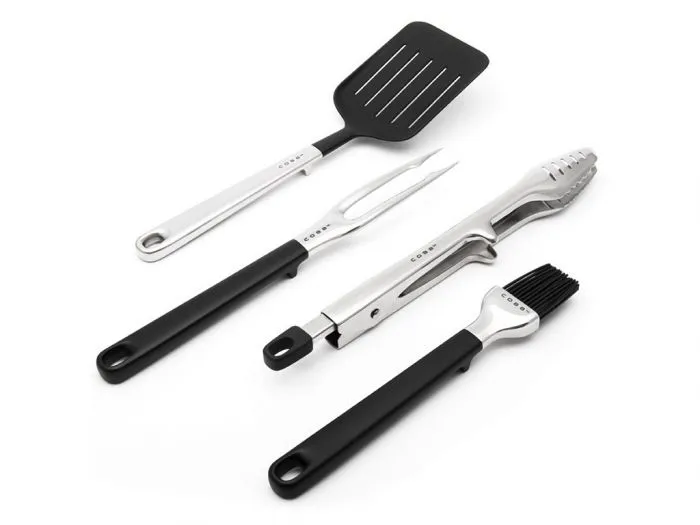 COBB set di 4 attrezzi per barbecue con custodia
