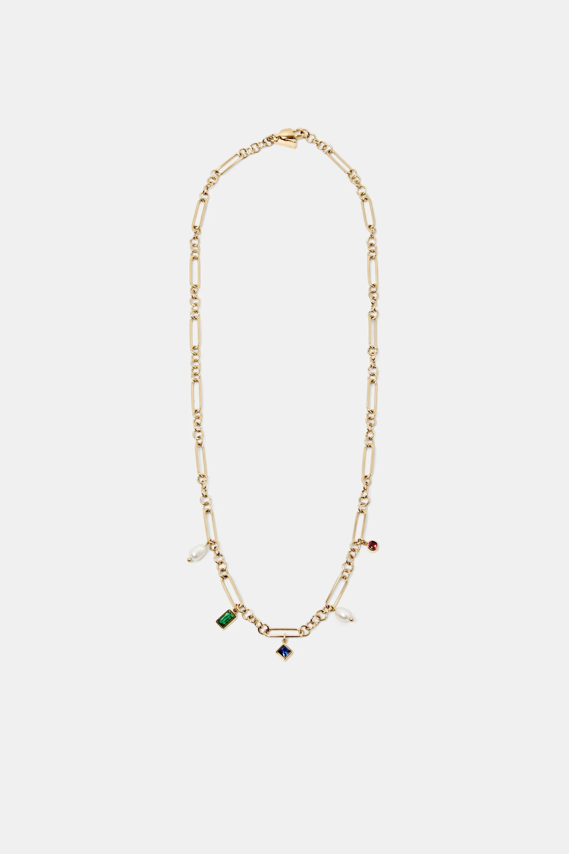 Collana a catena con pendenti, acciaio inossidabile